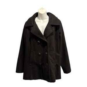 Me Jane Elegant Black Pea Coat size large